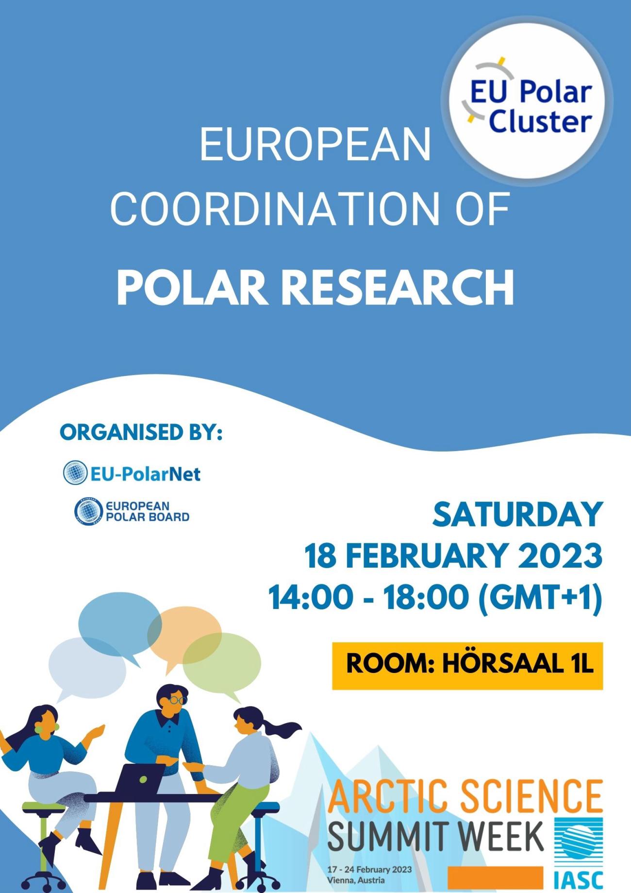 EU Polar Cluster Community Meeting (EUROPEAN COORDINATION OF POLAR RESEARCH) at ASSW2023 on 18 February 2023, 14:00 CET