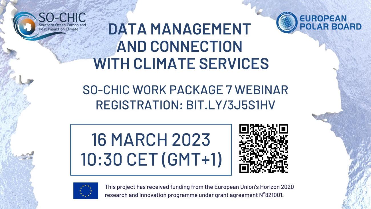 SO-CHIC Webinar: Data management and connection to climate services (WP7)