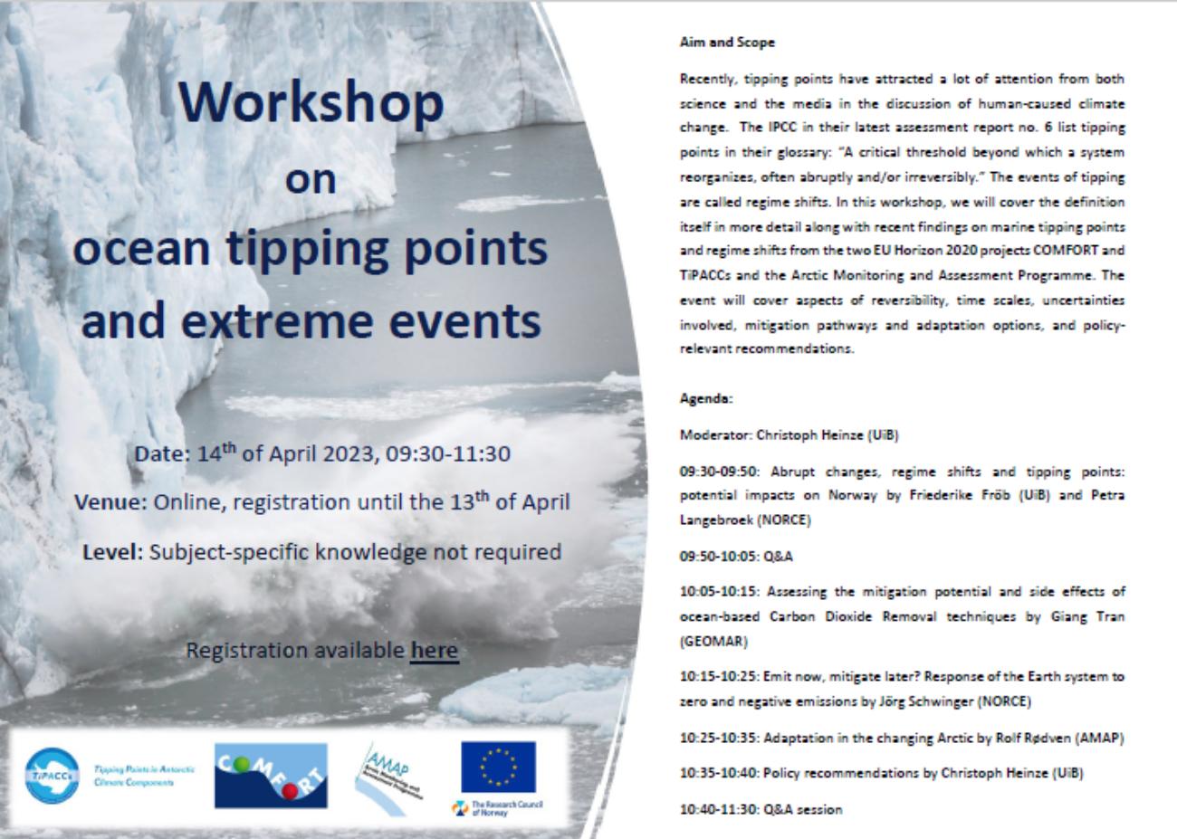 Workshop on “ocean tipping points and extreme events” (online)