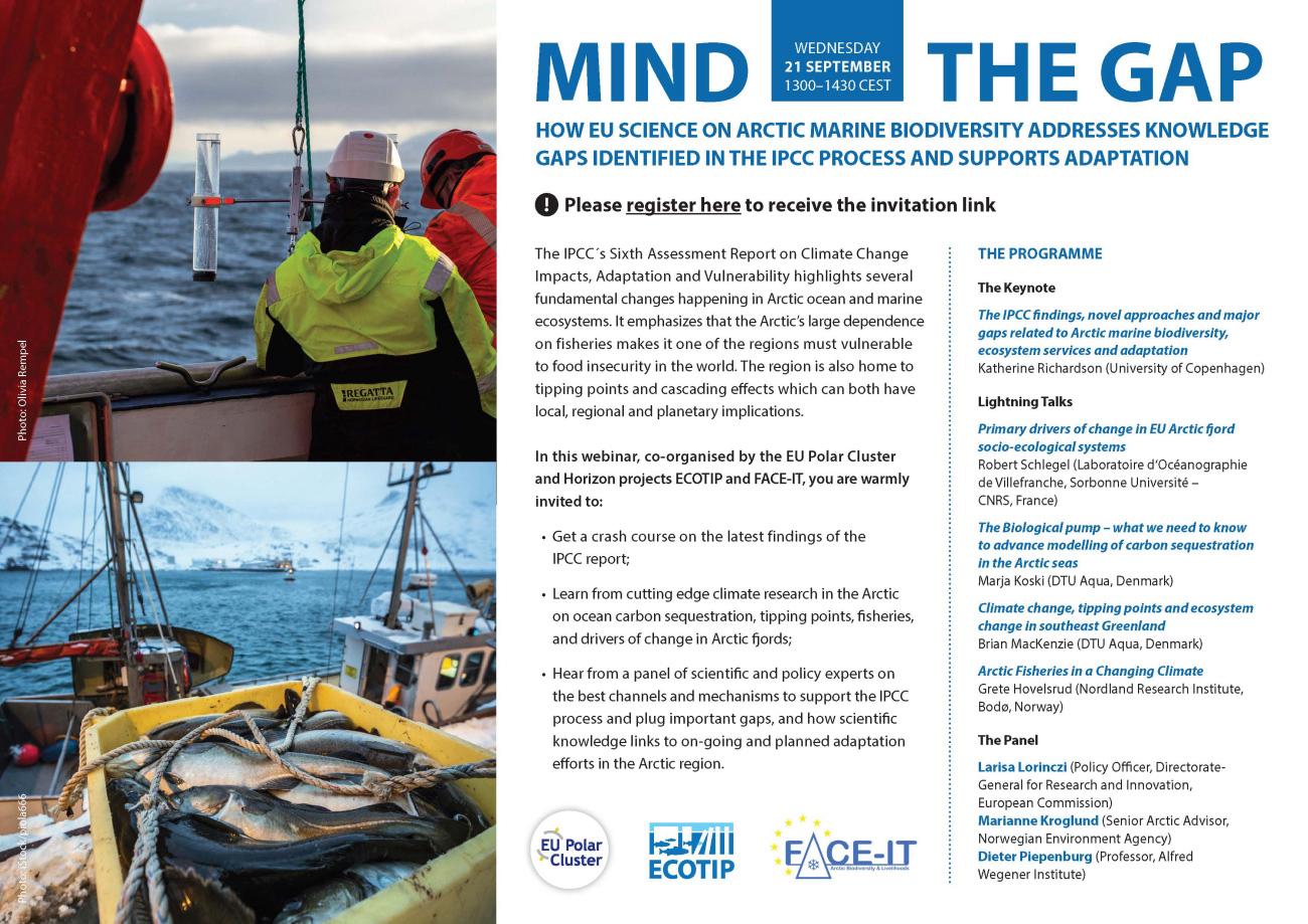 ECOTIP/FACE-IT webinar on Arctic marine biodiversity and the IPCC