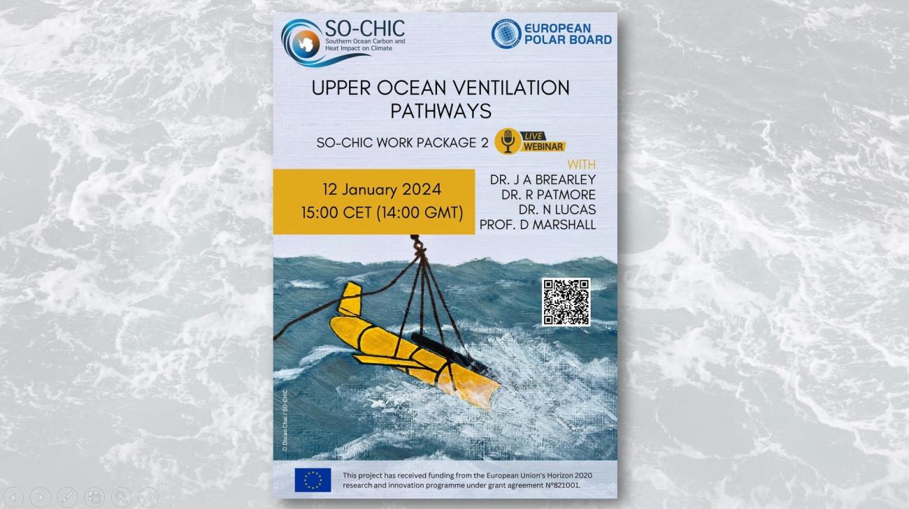 Save the date for the next SO-CHIC Webinar: Upper ocean ventilation pathways (Work package 2)