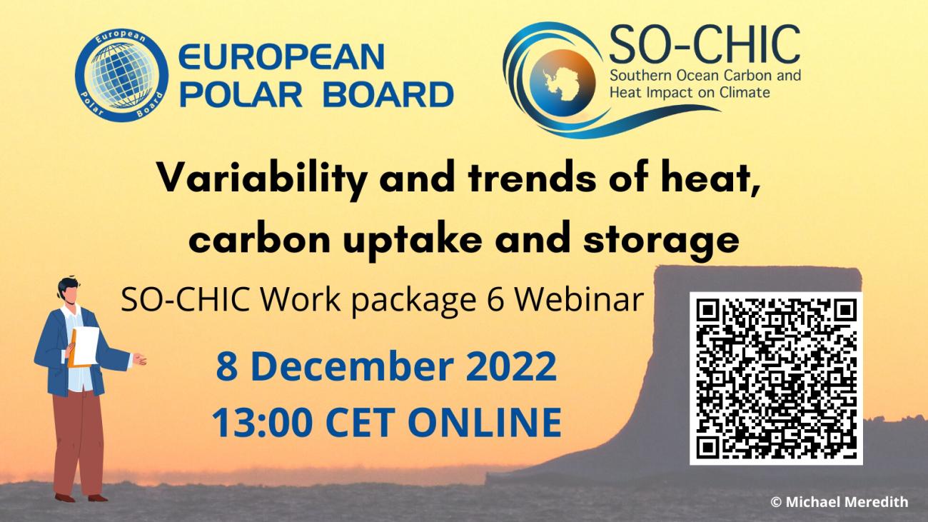SO-CHIC Webinar: Variability and trends of heat, carbon uptake and storage (WP6)